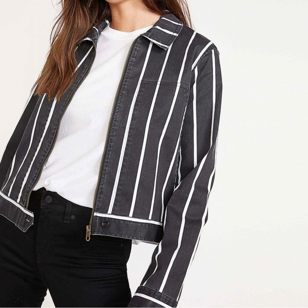 Volcom Zip Front Black Denim Jacket